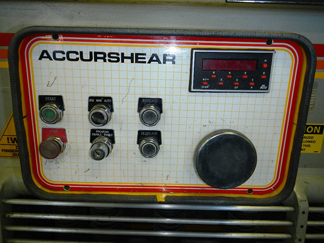 10 GA x 4' ACCURSHEAR ... SHEET METAL SHEAR